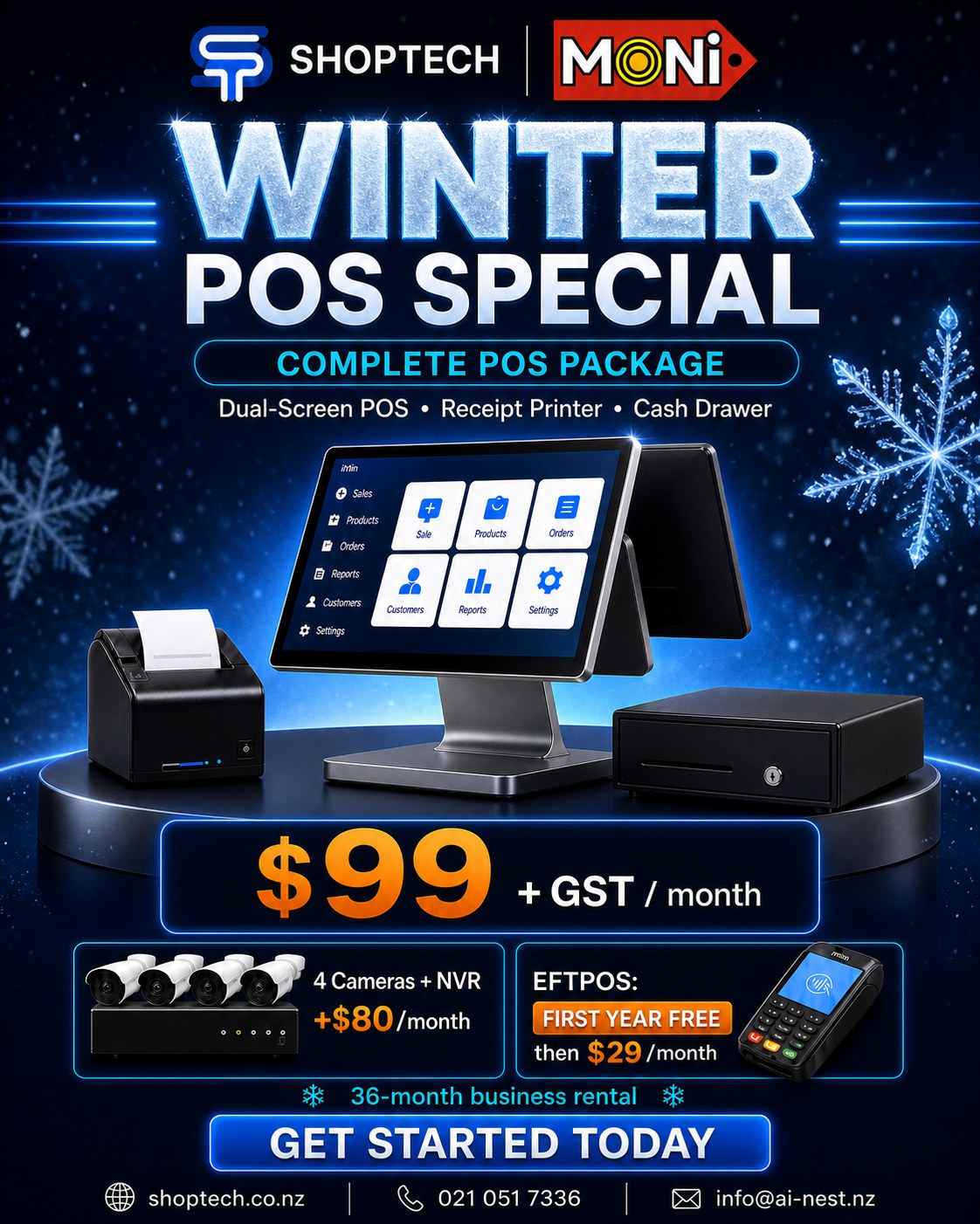 SHOPTECH Winter POS Special rental package promotion